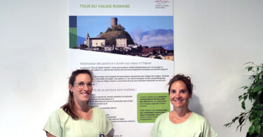 Parcours Tour du Valais romand - Estelle Mangin, physiothérapeute et Stéphanie Vaudan, cheffe physiothérapie du site de Martigny