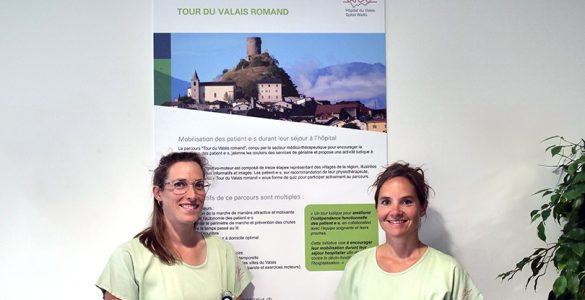 Parcours Tour du Valais romand - Estelle Mangin, physiothérapeute et Stéphanie Vaudan, cheffe physiothérapie du site de Martigny